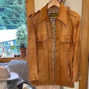 Vintage Soft Tan Leather Jacket